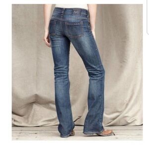 Womens 1921 Western Glove Works Low Rise Bootcut Jeans Dark Wash Size 27